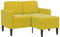 vidaXL 2-Sitzer-Sofa mit Chaiselongue L-Form Gelb 125 cm Samt, 2-Sitzer-Sofa für Schlafzimmer