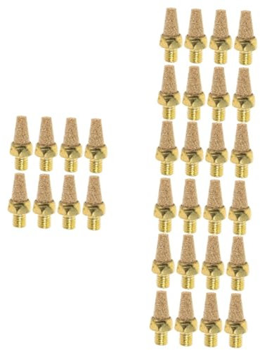 ULTECHNOVO 4sets Solenoid Valve Blower Compressor Accessories Nozzle Accessory Car Pump Airbrush Inflator Jet Nozzle Compressors Compressor for Car Golden Copper 8pcs*4