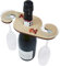 Azeeda 'Cute Highland Cow With Flower' Wooden Wine Glass/Bottle Holder (GH00077246)