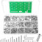Bnnrjia 1005 STK M2, M2,5 M3 Senkkopfschrauben Muttern Set, Torx Schrauben Set, Torx Senkkopf Maschinenschrauben Sortiment, Silber Flachkopfschrauben mit Muttern und Unterlegscheiben Kit