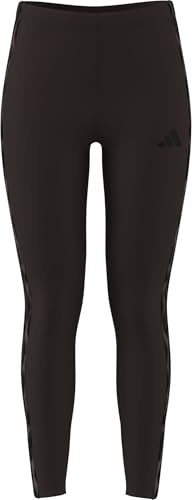adidas Women's Seasonal Essentials Leopard Print Tights with 3-Stripes, Aurora Coffee/MULTICOLOR, M