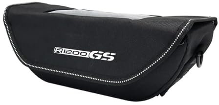 EQJSHL Motorrad Satteltasche Motorrad-Lenkertasche Für B&MW R1200GS R 1200 GS R1200 GSA, Wasserdicht, Lenker, Reisenavigation, Werkzeugplatzierungspaket Motorradtasche(SCHWARZ 1)