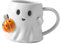 ULTECHNOVO Taza de café fantasma de calabaza copa fantasma de halloween tazas de halloween linda taza fantasma taza de café de Halloween Taza de jugo calabaza tazas Taza de té cerámica blanco