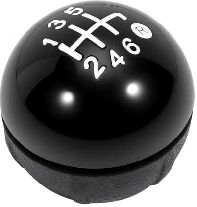 Gaogsiy Pomo de Palanca de Cambios de 6 Velocidades para F-ia-t 500 500C 2007-2018 (Plástico Negro)