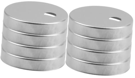 KOMBIUDA 4 Pairs Toilet Seat Screw Cover Caps Universal Toilet Bolts Silver