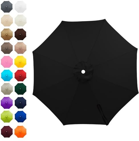 SkyFace Toile De Parasol 8 Baleines 4m,Auvent De Remplacement pour Parasol Déporté Remplacement pour Cour,Jardin,Plage, Protection UV 50+ Housse Rechange En Tissu