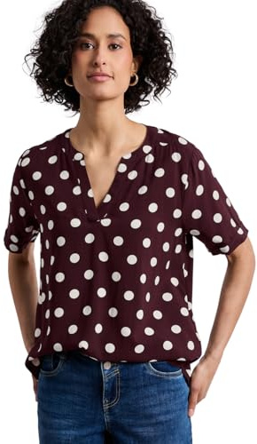 Street One Damen Kurzarm Bluse mit Turn-Up