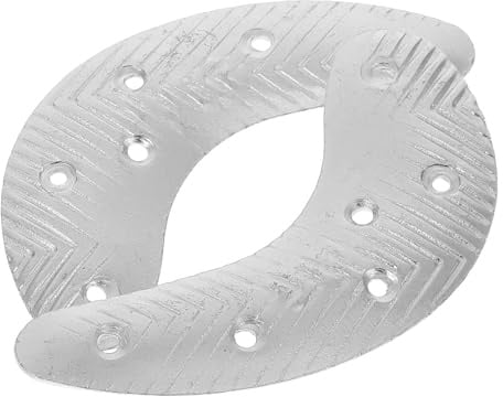 Patins Métalliques de Réparation de Talon, 1 Paire, Fer, Chaussures | Forme Demi-lune, avec Vis et Clous, Protection de Semelle pour Bottes de Travail et Sport, Argenté