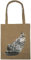 styleBREAKER Einkaufstasche mit Pailletten Flügel Applikation, Tragetasche, Canvas Stofftasche, Tasche, Unisex 02012213, Farbe:Khaki