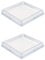 60x60mm Clear Furniture Cups, Pack of 4 Carpet Protectors for Square Furniture Legs, Made in Germany (See Second Image Before Ordering)