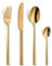Paul Wirths VIVENDI 4-teiliges Besteck Set für eine Person, hochwertige PVD Veredelung, elegantes 18/10 Edelstahl Besteckset gold, Essbesteck rostfrei, Besteck gold spülmaschinenfest