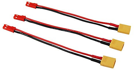 OliYin XT-30-Stecker auf JST-Stecker-Adapter, XT30, 20 AWG, 10 cm, für Turnigy-Drohne, FPV, Quad LED, 3 Stück