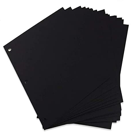 Fotoalbum Schwarze Seiten 26 x 18 cm, Nachfüll Seiten für AIOR Leder Fotoalbum 28 x 21cm, 30pcs