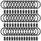 Goowin Curtain Rings - 40 Pcs, 1.5 Inch Metal Solid Rustproof Curtain Clips with Rings, Vintage Black