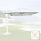 FP-TECH - COPERTURA TELO DI RICAMBIO 3X3 PER OMBRELLONE DA GIARDINO TOP AIR CAMINO 3 X 3 (Bianco)