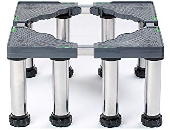 Waschmaschine Sockel aus Edelstahl, feuchtigkeitsbeständig, Kühlschrank-Halterung, Elektrohalter, höhenverstellbar, 24 – 27 cm, für Wäschetrockner, Waschmaschine