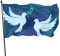 Weltfriedensflagge 150x90cm, lebendige Farbflagge, UV-beständige Flagge Flagge der Friedenstaube Banner-Flagge, Polyester-Banner mit Ösen, große Deko-Flagge für Zuhause, drinnen und draußen
