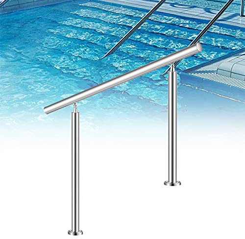 ZWLI Pool handlauf Handlauf aus Edelstahl für den Innen- und Außenbereich, Sicherheitsrohr-Treppengeländer mit Bodenmontage, einfache Installation Pool haltegriff