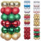 EYQ Christmas Baubles 30pcs 60mm Shatterproof Christmas Tree Decorations Hanging Decoration for Xmas Tree,Christmas Ball Ornaments Christmas Decorations Indoor for Home Party Gift,Red&Gold &Green