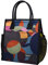 Fmeida Kühltasche Isolierte Lunch-Tasche für Damen Thermo Lunch Tragetasche wiederverwendbare Lunchbox-Taschen für Mädchen Frauen Damen Vorder- und Seitentaschen bunter Kreis