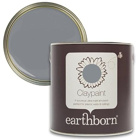 earthborn Claypaint, Breathable paint for Walls and Ceilings (Hippo Hooray, 2.5 Litre)