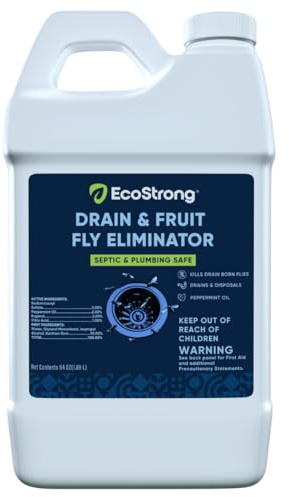 Fruit Fly Drain Treatment | Drain Fly Eliminator | All-Natural, Eliminates Gnats, Sewer Flies and More - Works in All Drains - 64 Fl Oz