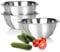 com-four® Cuenco para mezclar de acero inoxidable 3x - Cuenco de cocina multifuncional - Cuenco de metal plateado - Cuenco práctico para servir y arreglar (3 piezas - Ø 24cm)
