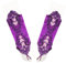 Spitzenhandschuhe für Frauen,elegante Handschuhe Paillettenröschen Spitzenhandschuh Hakenfinger-Spitze florale Handschuhe zum Binden für Hochzeit Bankett Kostümzubehör Party Abendessen,Lila