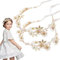 2 PCS Daisy Pearl Flower Vine Rhinestones Headband, Flower Headband Floral Hair Wreath Headpiece for Bridal Women Girls Hippie Wedding Party