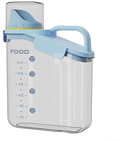 YUANGANG Récipient de stockage de nourriture pour chien et chat, distributeur de nourriture hermétique – 2000 ml – Joint en silicone – Transparent – Gamelle d'alimentation pour animaux de compagnie –