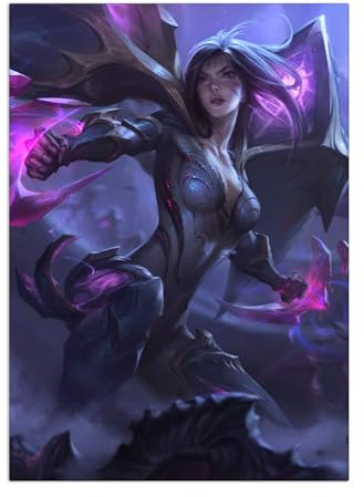 Displate Offiziell League of Legends MetallPoster Magnetische Befestigung Inklusive Lizenziert Bilder Hochwertiges Poster League of Legends Splash Art - Kai'Sa Vertical 45 cm x 32 cm