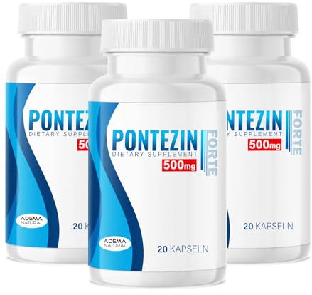 Adema Natural - Pontezin Kapsel 3er Pack for men Natürliche Inhaltsstoffe - 500 mg - 60 Stk