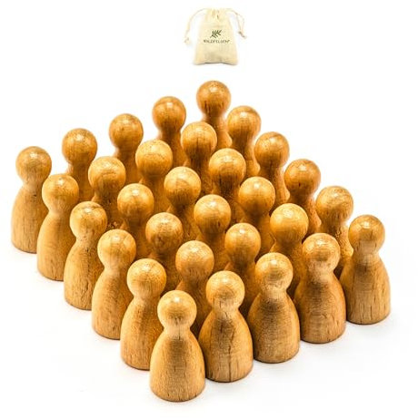 Waldfelsen® Halmakegel: 30 Halmakegel aus Buchenholz als Blankomaterial oder Zubehör