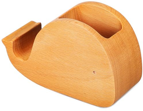 Hemobllo Pencil Holder with Cell Phone Stand - Wooden Desk Organizer Animal Pencil Pot Phone Holder Desk Organizer Pen Pencil Holder and Cute Accessories