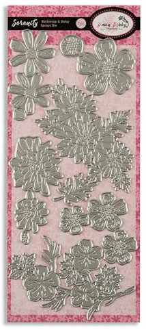 Dawn Bibby Creations DB1006 Serenity Buttercup & Daisy Sprays Die, Metal, DL