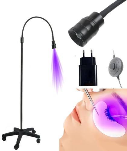 GNbow Colla UV LED per Extension Ciglia Fotopolimerizzante, UV Light per Colla per Ciglia UV Indurente, Lampada UV di Bellezza Esistente per Extension Ciglia, UE/USA