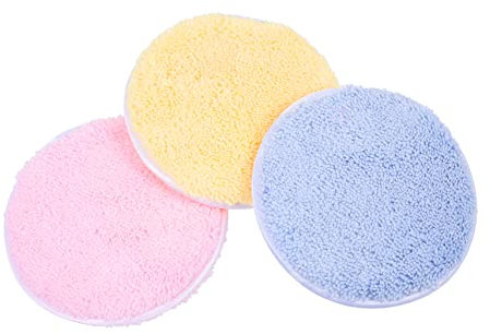 FOMIYES Lot De 3 Houppettes De Maquillage Pour Le Visage Faciles À Utiliser De Forme Arrondie Confortables Et Non Agglomérantes 3 Pièces X 3