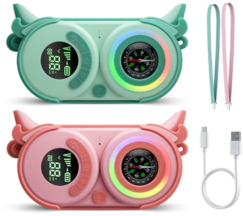 Aoykkii Walkie-Talkie para niños batería Recargable 2PCS Walkie Talkie, Largo Alcance 3KM 16 Canales LCD Pantalla VOX Walkies, Regalos Cumpleaños de Niños o Niñas para Camping (Unicornio)