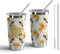 Bee Lover Gifts Bee Isolierbecher aus Edelstahl, 590 ml, mit Deckel und Strohhalm, Reisebecher, Bienen-Thema, Reise-Kaffeetasse, Inspiration, Honigbienengeschenke (Tumbler-Queen Bee)