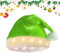 WIYETY Weihnachtsmütze Led Glitzer Mütze Erwachsene Weihnachtsmützen LED Nikolausmütze Grün Nikolausmützen Weihnachtsmuetze mit Christmas Licht für Halloween Deko Herren Und Damen Geschenke