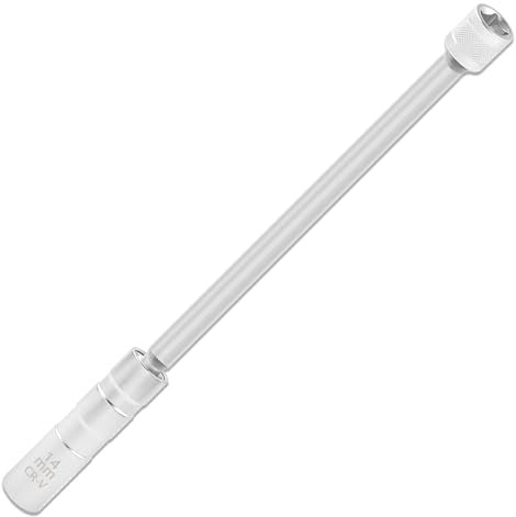 GTLM Clé à Bougie Magnétique Extensible,35 cm de Long Rotation à 360 Degrés,Douille Bougie 14 mm avec 12 Points,Accessoire Voiture Professionnel pour la Plupart des Véhicules (14 mm)
