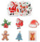 Tabanzhe 100PCS Christmas Stickers,Waterproof Vinyl Decorating Decals for Crafts,Self Adhesive Merry Christmas Stickers Labels for Kids Card Scrapbooking Making Laptop Jars Bottles Decor