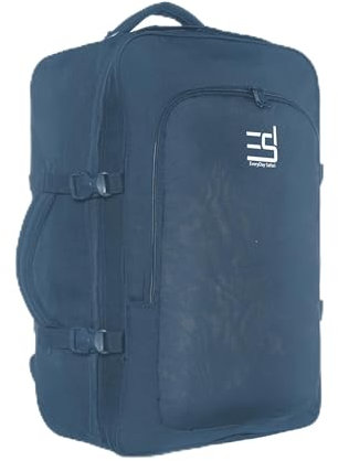 EVERYDAY SAFARI Handgepäck RYANAIR geeigneter Reiserucksack 55x40x20 cm in schwarz blau Maße erfüllen Ryanair Bestimmungen Kabinengepäck, Reisegepäck, Koffertasche Dunkelblau
