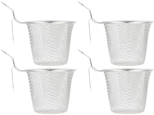 TOPBATHY Nudelsieb Gastro 4 Stück Sieb Aus Edelstahl Tagliatelle-nudeln Spaghettios Hot-pot-sieb Hot Pot Mit Filterlöffel Nudeln Nudelkorb Nudelsieb Für Die Küche Rostfreier Stahl S