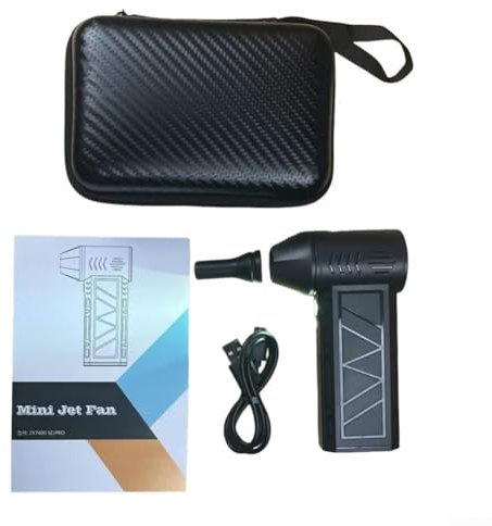 PETSTIBLE Ventilatore ad alta velocità, motore, ventola turbo violenta super forte, ventilatore portatile ad alta velocità, aspirapolvere con sacchetto nero