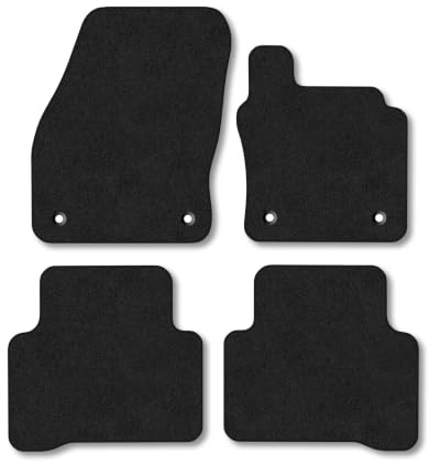 VW Touran (2015-2026) Carpet Car Mats | Black Edge Trim Tailored Fit Floor Mats Full Coverage Protection Accessories Easy Clean Anti Slip Made in the UK
