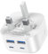 USB C Plug Fast Charge, 40W Multi USB Plug UK Fast Charger Plug 4-Port Dual Port 20W USBC Power Adapter+QC Wall Charger Head Type C Charging Plug for iPhone 16 15 14 13 12 11 Pro Max Plus,iPad,Samsung