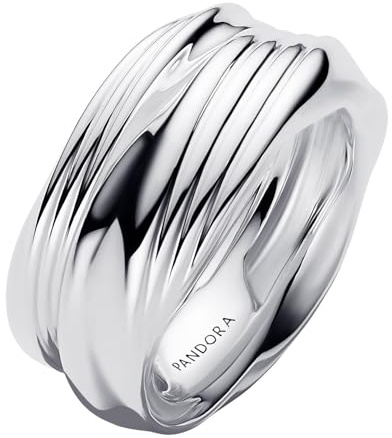 Pandora 193890C00 Women's Twisted Ring Set Silver