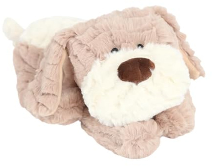 Beddy Buddies Heatable Soft Animal Comfort Toy – Microwavable Flaxseed Bag, Plush Faux Fur, Removable Insert,Soothing, Warm | Safe for Kids & Adults | Cuddly for Anxiety (Light Brown Dog)