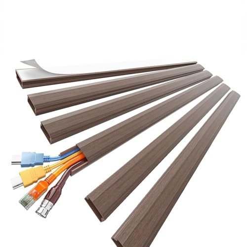 Delamu 2,16m Goulotte Passe Cable Mural, Cache Cable pour 3-4 Câbles